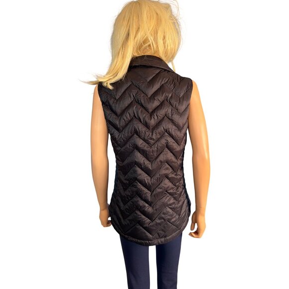 Calvin Klein Performance Premium Down Puffer Vest W's M Black Full Zip Packable - Picture 5 of 14